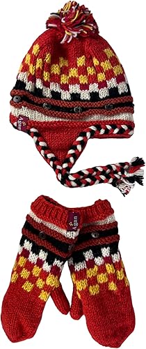 Miniatura 7 de Agan Traders Surtido de lana de punto para mujer, gorro, guante sin dedos, forro polar grueso y cálido Himalaya