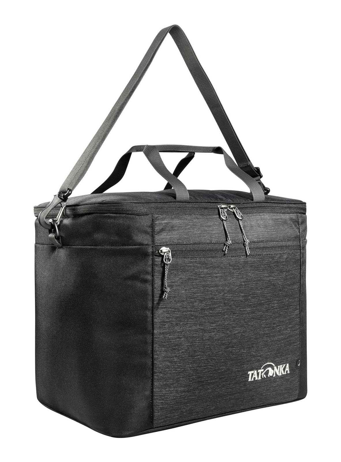 Tatonka Torba chłodząca Cooler Bag L (25 l) – izolowana torba z kieszenią wewnętrzną na akumulatory chłodzące, uchwyty i zdejmowany pasek na ramię – 37 x 27 x 30 cm (Off Black)