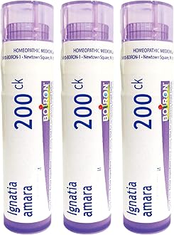 Ignatia Amara 200ck Homeopathic Medicine for Apprehension, Hypersensitivity to Stress - Pack of 3 (240 Pellets)