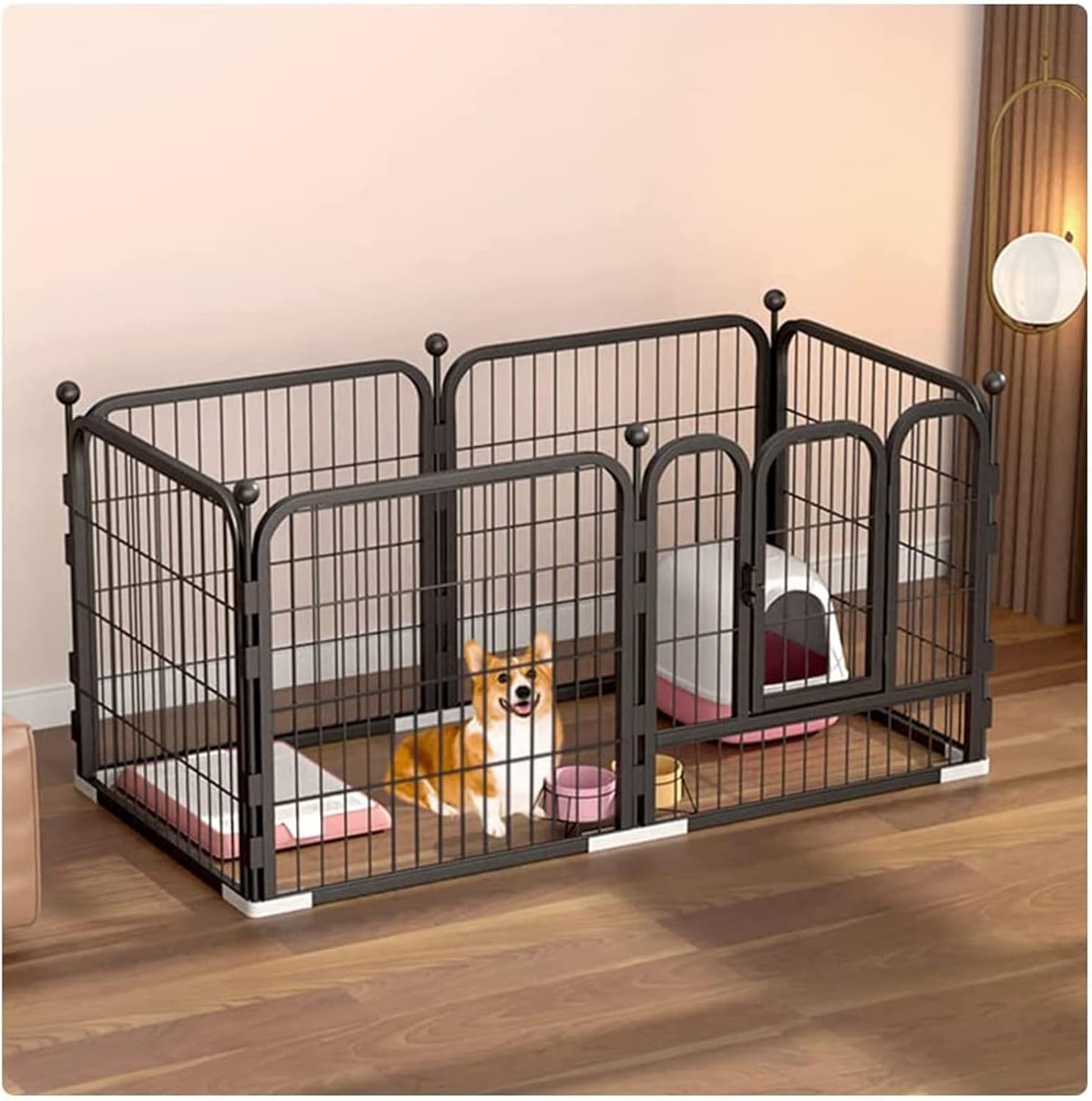 ペットフェンス 大型犬用 中型犬用 ペットケージ パネルレイアウト 自由パネル6枚 金属製 四角ポール 折り畳み式 ペットサークル スチール製 複数連結可能 大型ペットフェンス カタチ変更可 扉付き 室内外兼用 組立簡単 犬ケージ ペット用品 B ペットフェンス 大型犬用 中型犬用 ペットケージ パネルレイアウト 自由パネル6枚 金属製 四角ポール 折り畳み式 ペットサークル スチール製 複数連結可能 大型ペットフェンス カタチ変更可 扉付き 室内外兼用 組立簡単 犬ケージ ペット用品 B