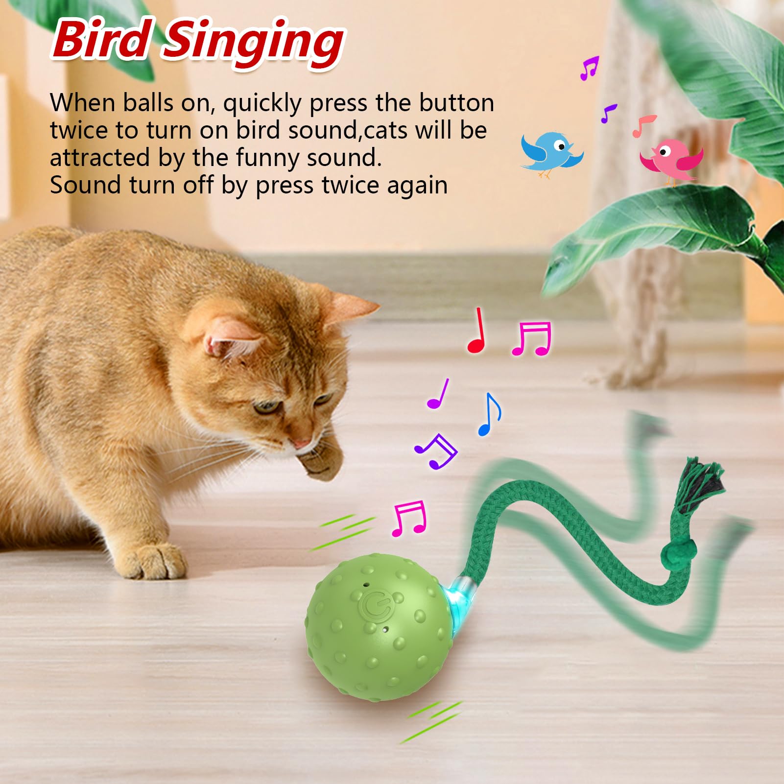 Automatic Rolling Cat Toy Cheerble Wicked Ball Duo2 Interactive Cat Toy ...