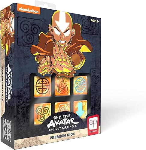Miniatura 3 de Avatar The Last Airbender - Juego de dados prémium | Dados coleccionables D6 con estuche de lata personalizada | Dados de 6 lados con licencia