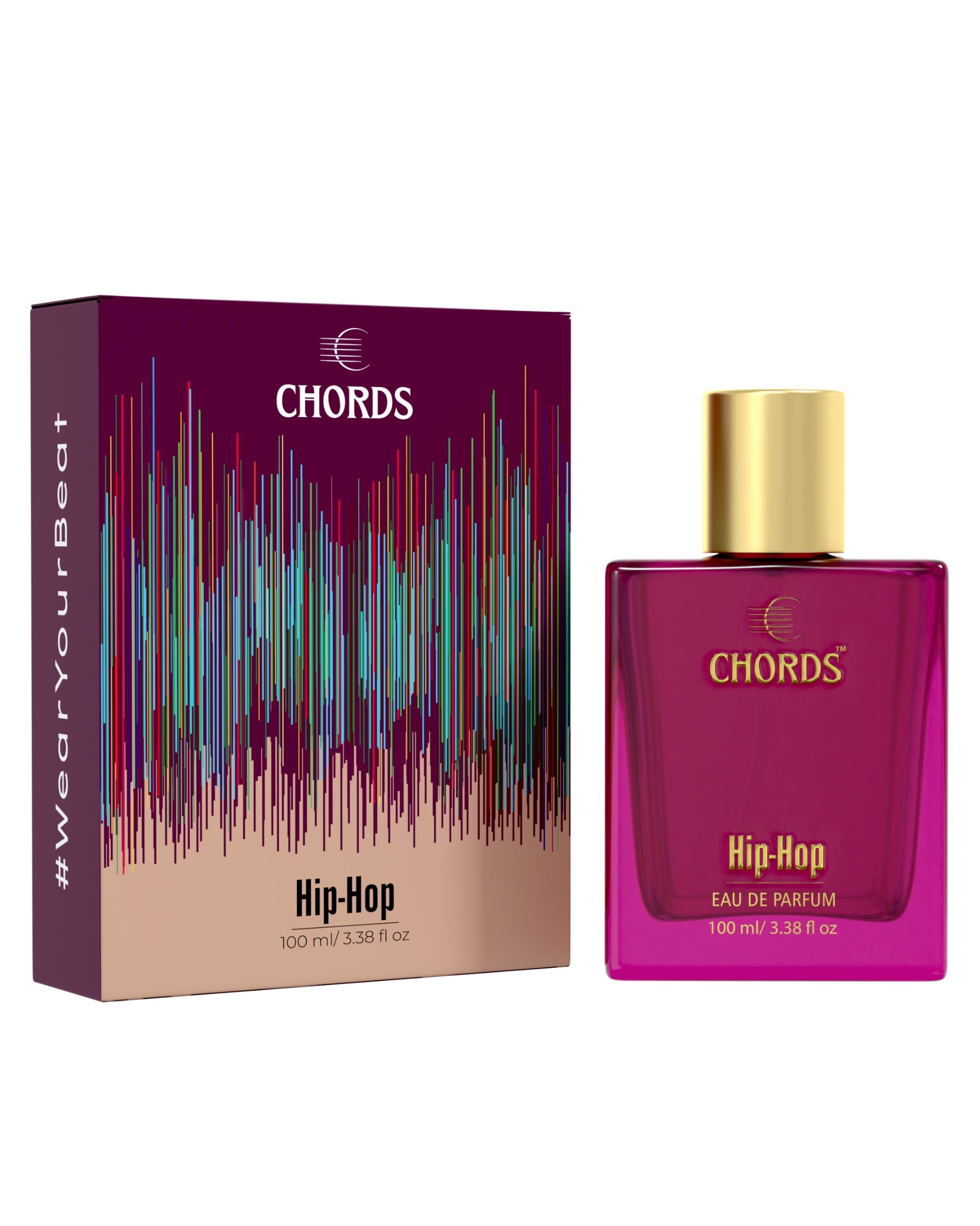 Chords Hip-Hop Eau De Liquid Parfum | Unisex | Fruity & Woody | Top Notes: Apple, Lemon, Orange | Middle Notes: Rose, Wood, Patchouli | Base Notes: Vanilla, Musk | 100 Ml