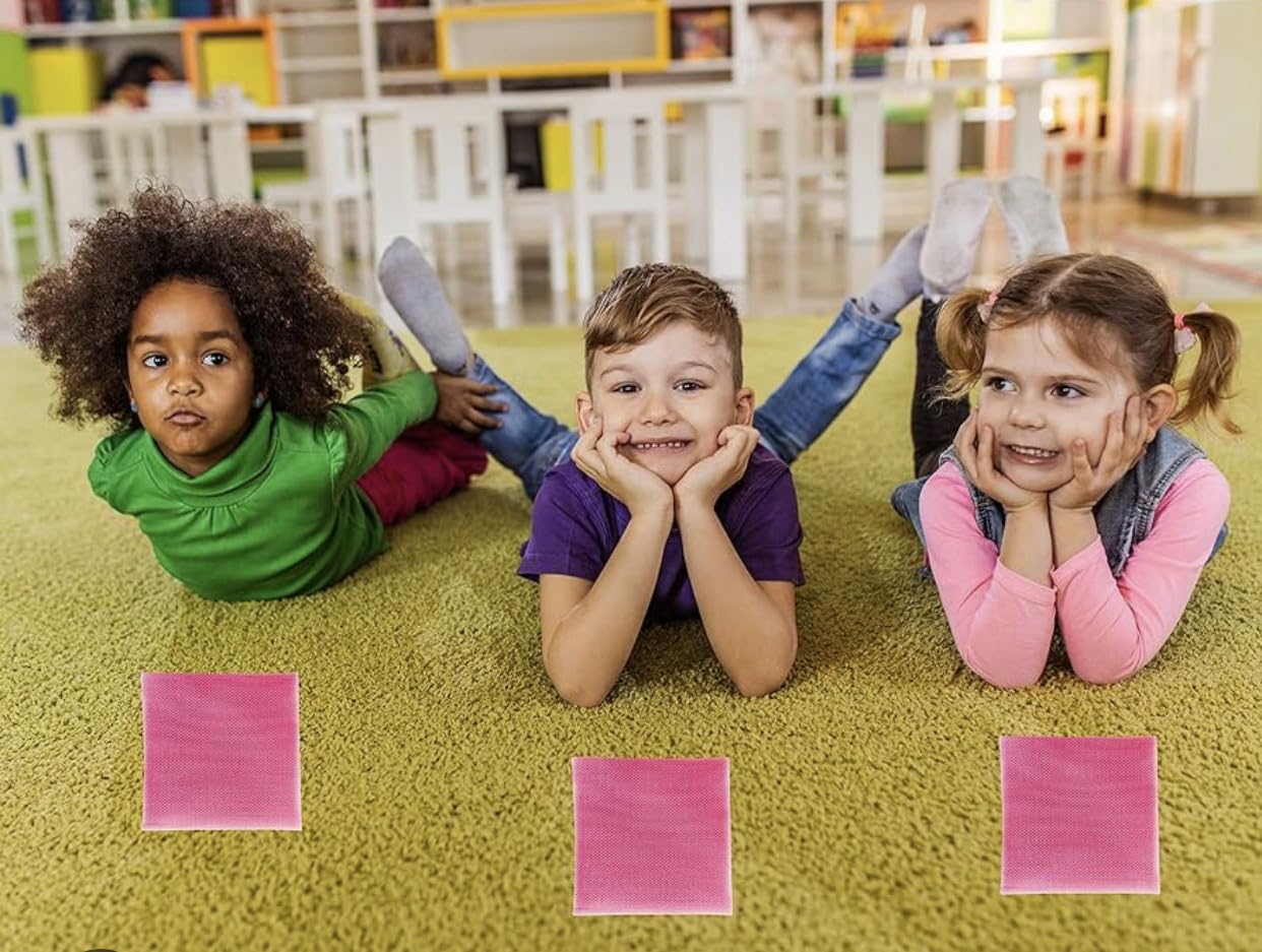 Carpet Spot Square Markers For Classroom 36pcs 10x10cm, Multicolor - Image 3