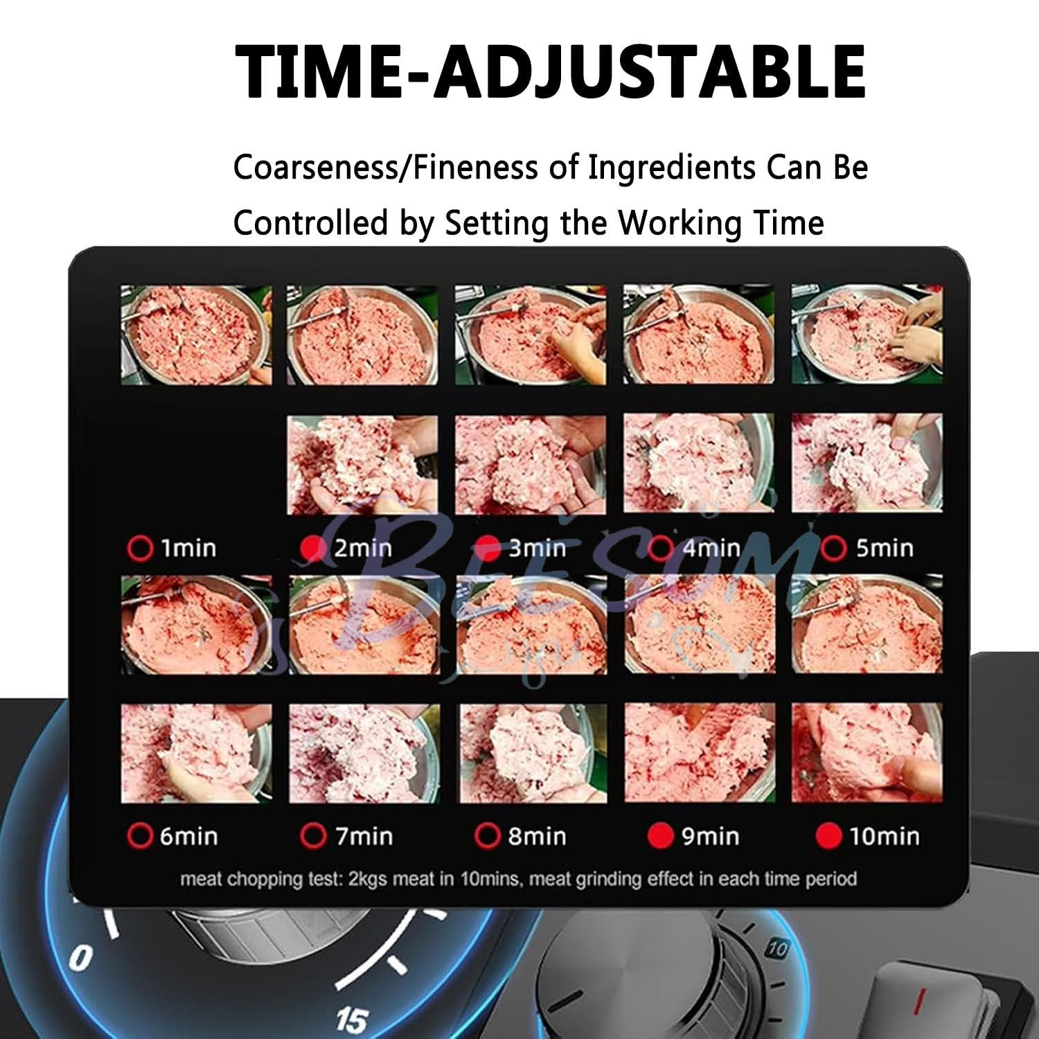 Hachoir Électrique Farce Viande 5L, Robot Cuisine pour Dumplings et Sauces
