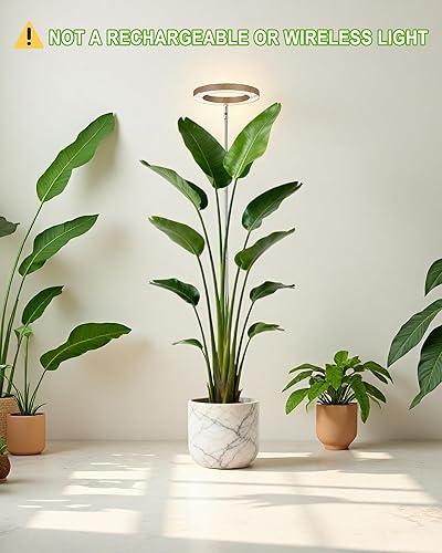 Miniatura 79 de yadoker Luz de cultivo de plantas, luz LED de espectro completo para plantas de interior, altura ajustable, temporizador automático, bajo voltaje