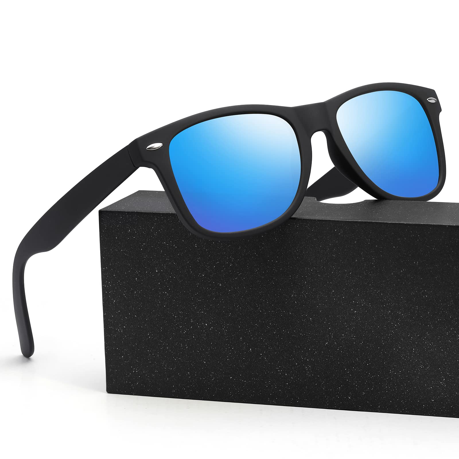 Sunglasses Men-Ultra Light Rectangular Polarized Sunglasses for Women, UV400 Protection, Polarized Ultraviolet Protection, Driving, Fishing, Running Blue