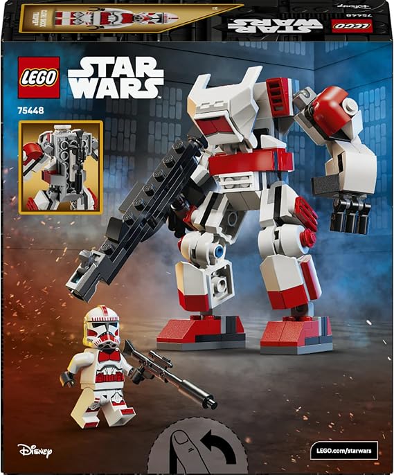 LEGO Star Wars Klon Şok Trooper Robotu 75448 | 6 Yaş ve Üzeri Kız ve Erkek Çocuklar için Duruşu Ayarlanabilir Minifigür İçeren Oyuncak Yapım Seti, Hediye Fikri (151 Parça)