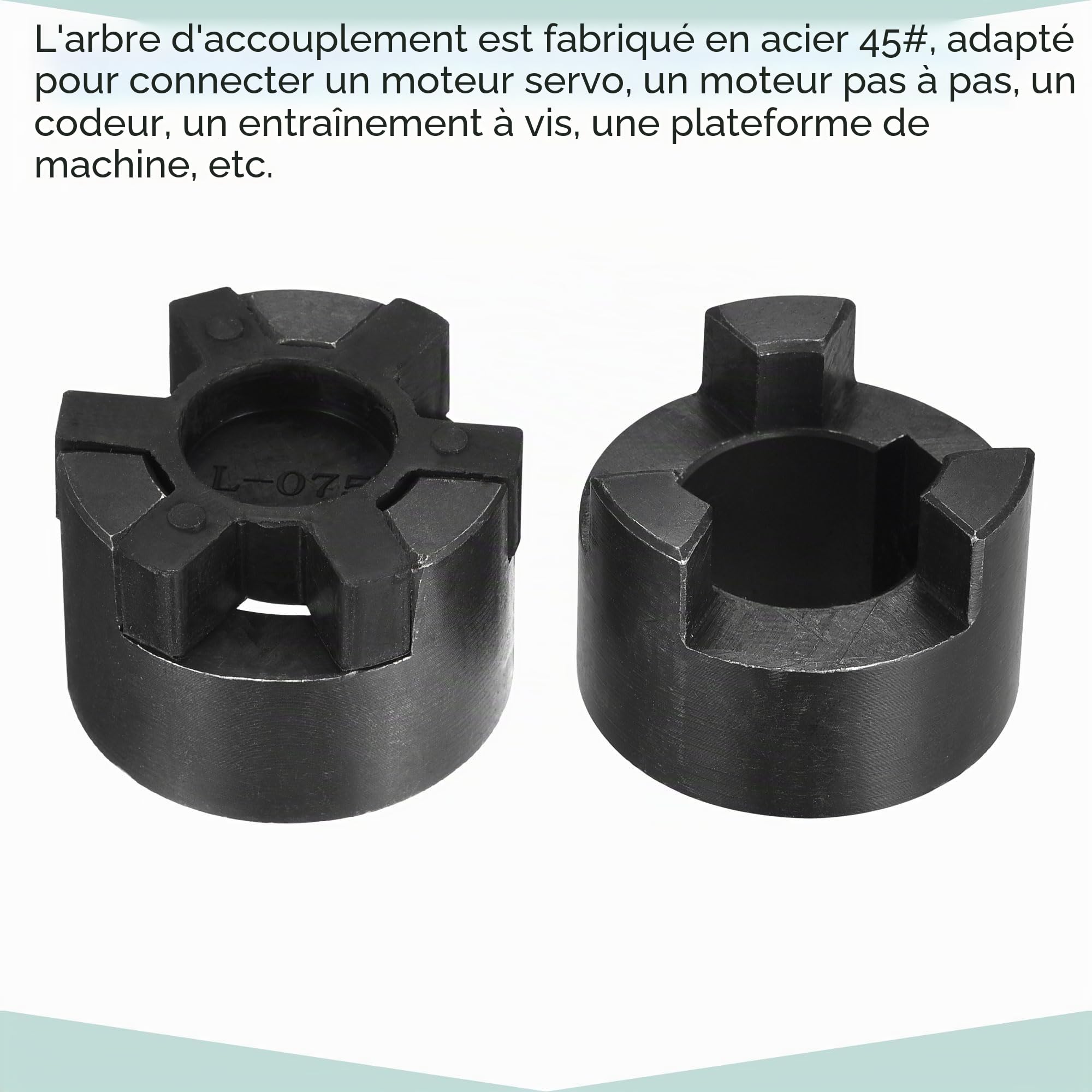 sourcing map Flexible Accouplement Arbre 25mm à 25mm 51mm x 44mm Moteur Coupleur Joint