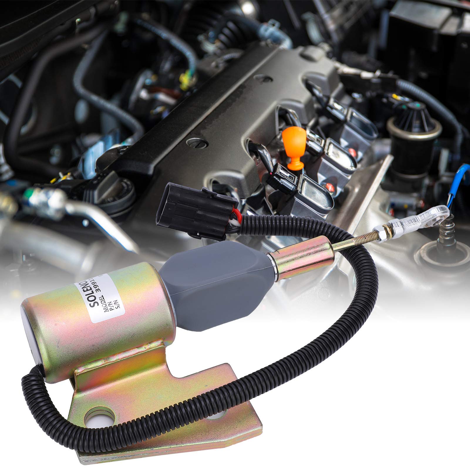 Cocoarm Zawór Elektromagnetyczny Wyłączający 12V żelazna Obudowa Zawór Elektromagnetyczny 3991167 dla 4BT R130 R170 Wymiana Oleju Silnikowego Odcięcie Płomienia