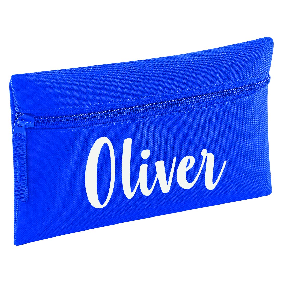 That's My Pencil - Zip Pencil Case Printed with Name - Personalised in UK (Royal Blue)