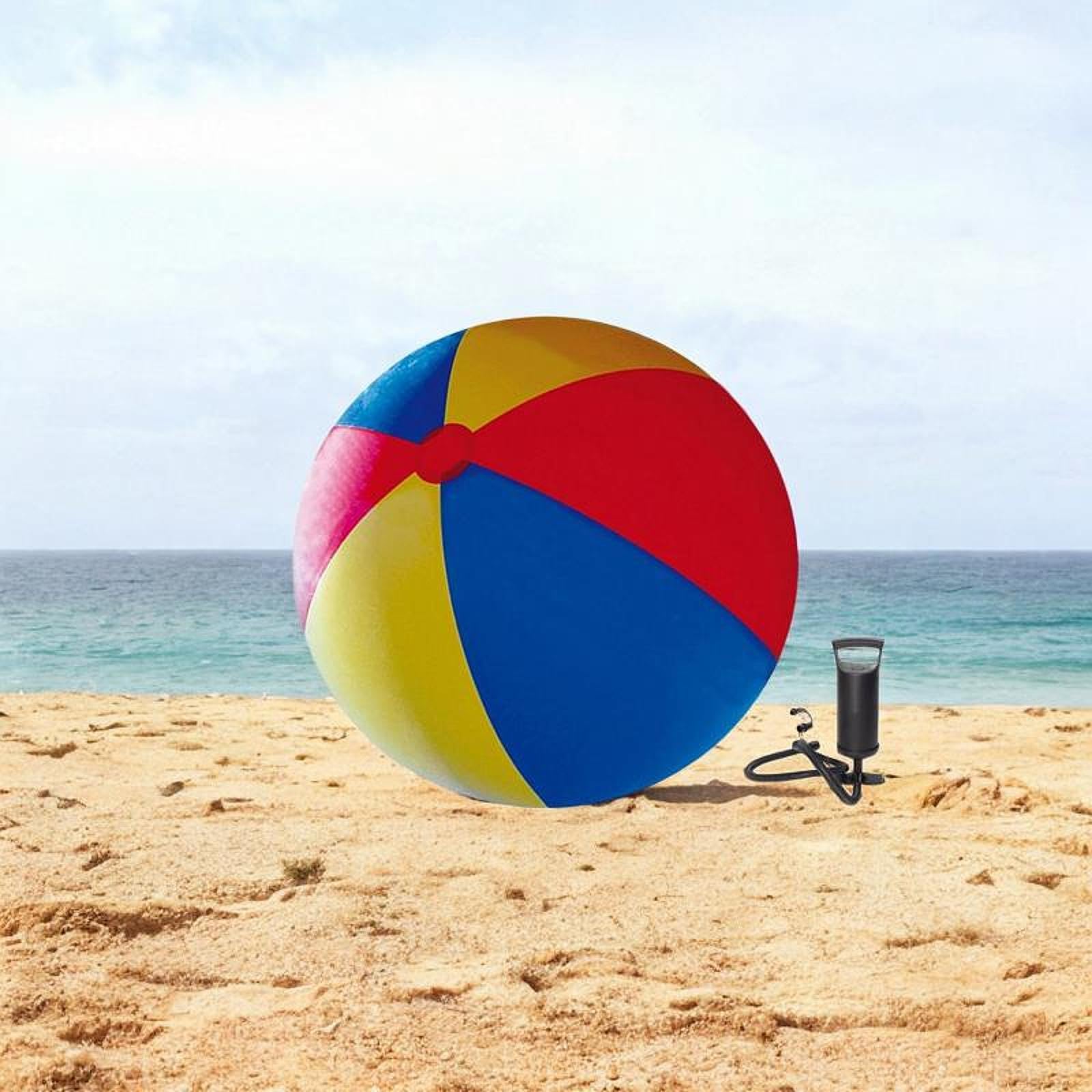 Qianly Pallone da Spiaggia Gonfiabile, Pallone da Biliardo, Facile da Trasportare, Realizzato in PVC, Pieghevole, Giocattolo Interattivo, Diametro 120 Cm