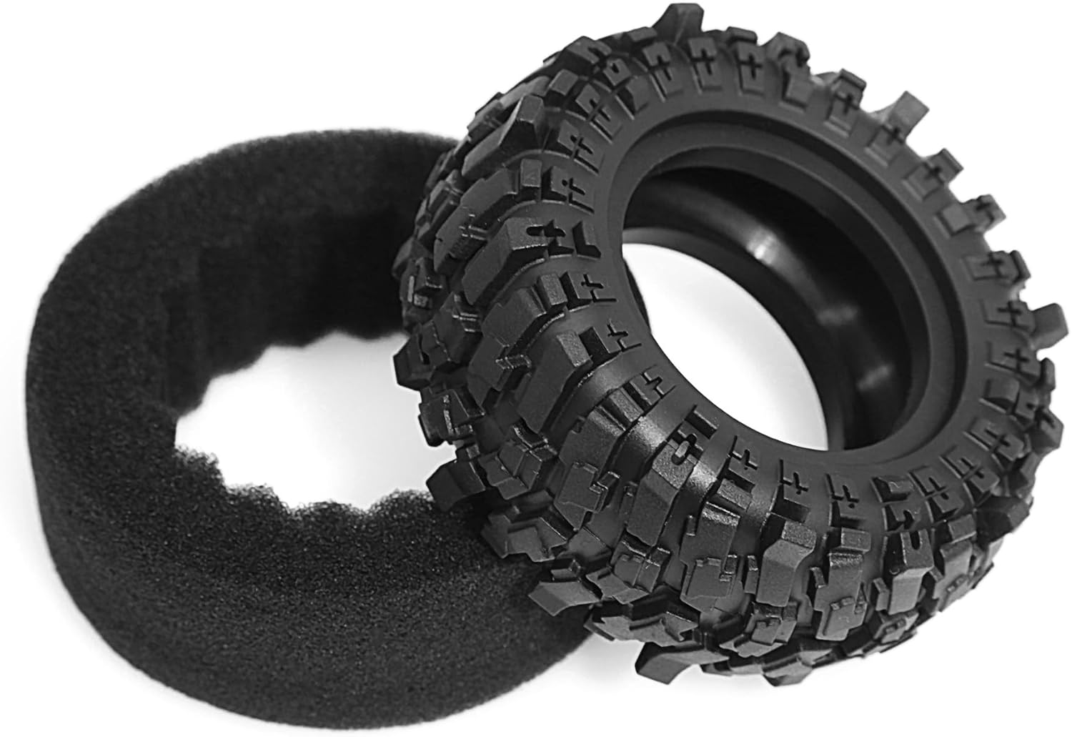 STMU 4-PCS RC Crawler Car Accessories 1.9 Crawler Tires OD 88mm / 3.46" for for 1/12 RC Crawler Car MN-82 MN99-S2 MJX H12P H12Y+ 1/12 Crawler Upgrades (Black)
