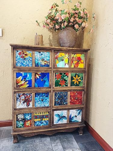 Miniatura 3 de Azulejos de mosaico de cristal irregulares de 1.1 libras, mosaico pequeño, pasatiempos para niños, artesanías de cristal hechas a mano para