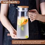 Acrylic Water Pitcher with Lid, 40 Oz Transparent Unbreakable Iced Tea Water Jug Drink Pitcher Beverage Carafe Pitchers for Iced Tea, Lemonade, Juice, Milk, and More