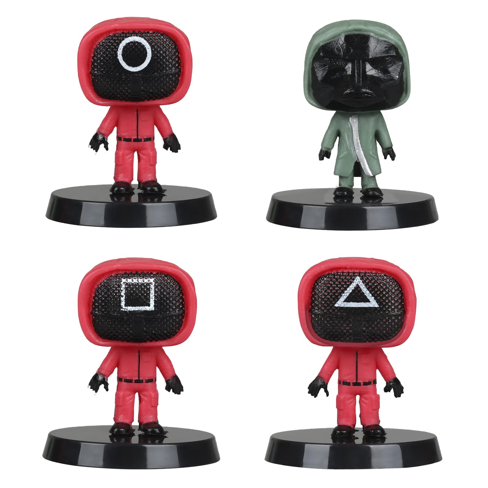 Buy Squid Blocks Suit, Figures Set Game Model Gift Mini Statues Collectible Minifigures Set (4