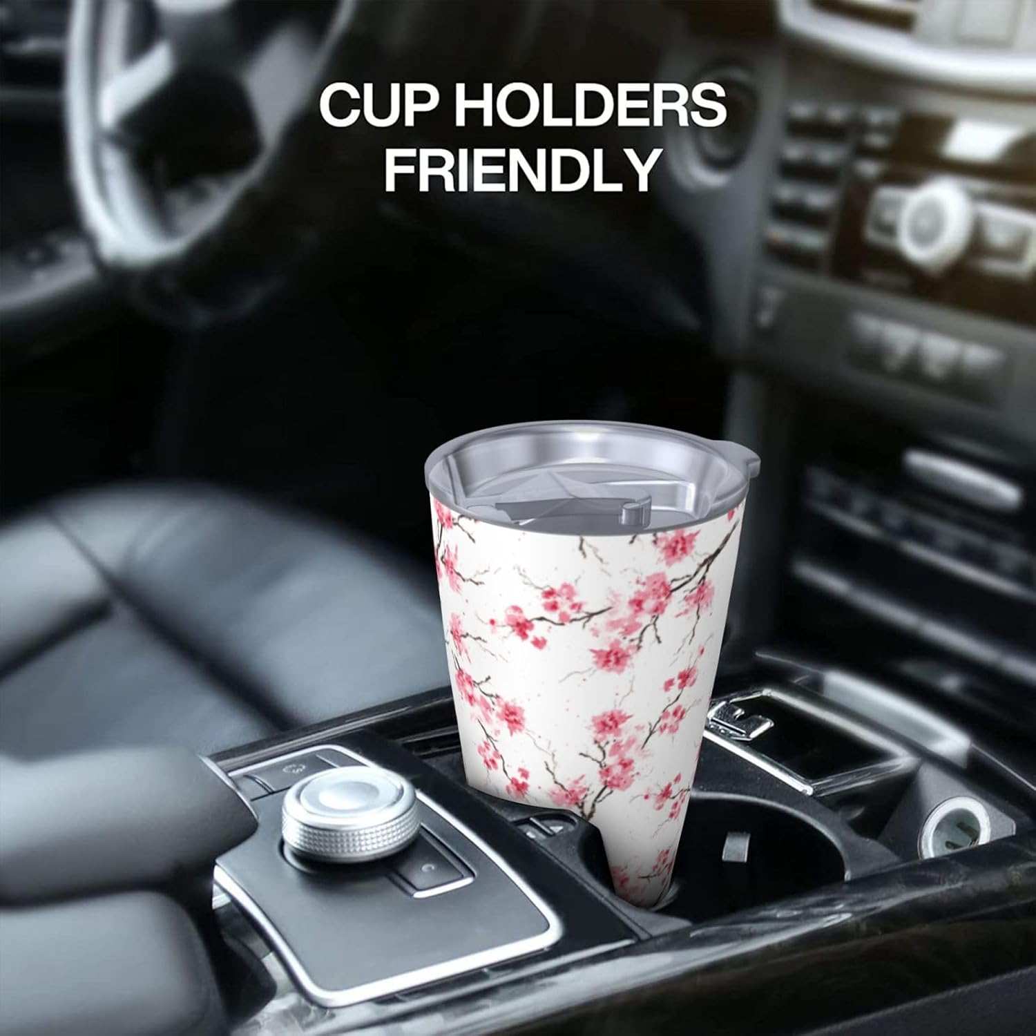 Cherry Blossom Tumbler 20oz Floral Stainless Steel Vacuum Insulated Tumblers with Lid and Straw Flowers Travel Coffee Mug Tea Wine Cups Water Bottle Gifts for Women - Image 7