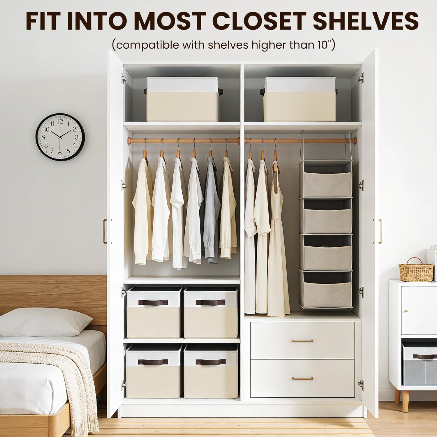 Criusia 6 Pack Large Toy Box Chest, Collapsible Sturdy Toy Storage Organizer Bins Baskets for Kids, Boys, Girls, Nursery, Playroom, Shelf Baskets for Lego Puzzle Balls, Game Organizer (14L*10W*9.5H) - Image 3