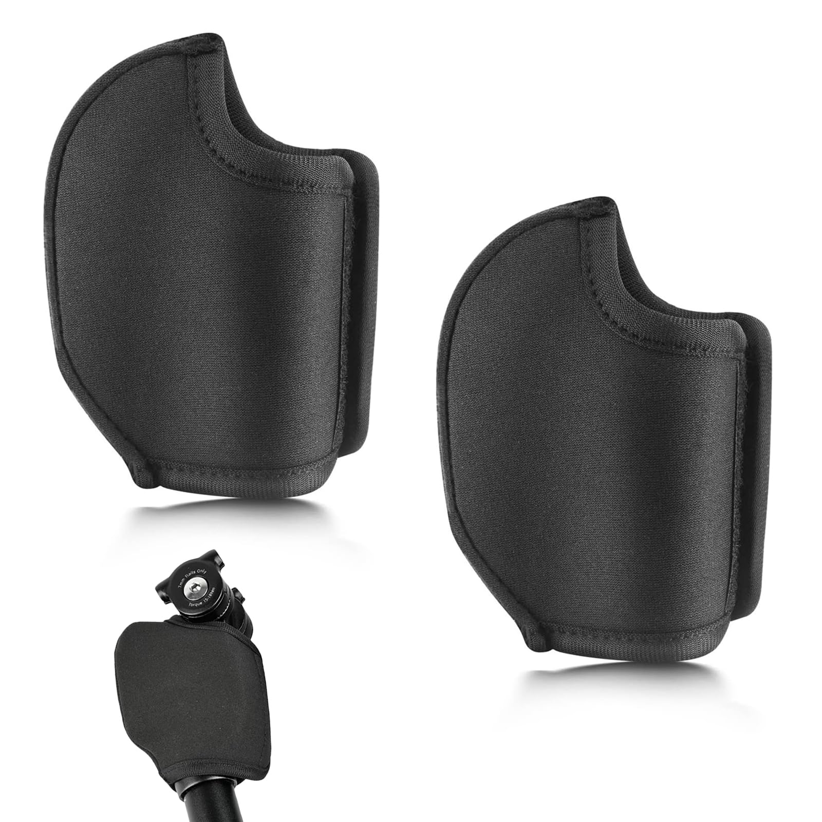 Sattelstützenabdeckung für Fahrrad, 2 Stück, universelle Federung, Sattelstütze, schwarz, Schutzhülle, staubdichte Neoprenabdeckungen, Sattelstütze, Fingerschutz für Suntour Sport & Freizeit