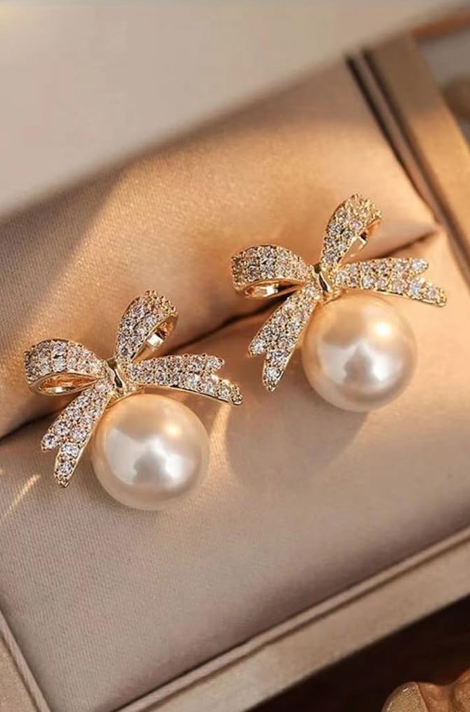 Shining Diva Fashion Latest Stylish Crystal Pearl Earrings for Women and Girls (16116er)