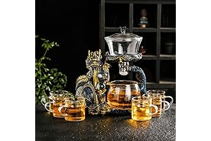 Glass Dragon Teapot Set with Infuser, Experience the Grace