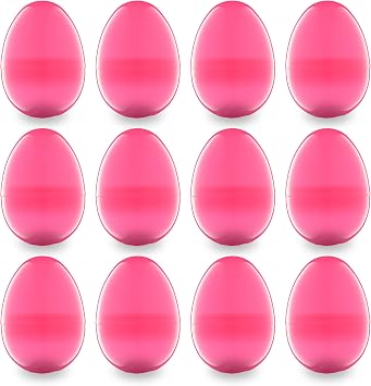 Entervending Easter Eggs 3 - Bright Fillable Easter Eggs 12 pcs - Easter Basket Stuffers - Empty Large Enough to Hold Toy and Candy - Plastic Easter Egg Filler Bulk - Egg Hunt Kids Surprise
