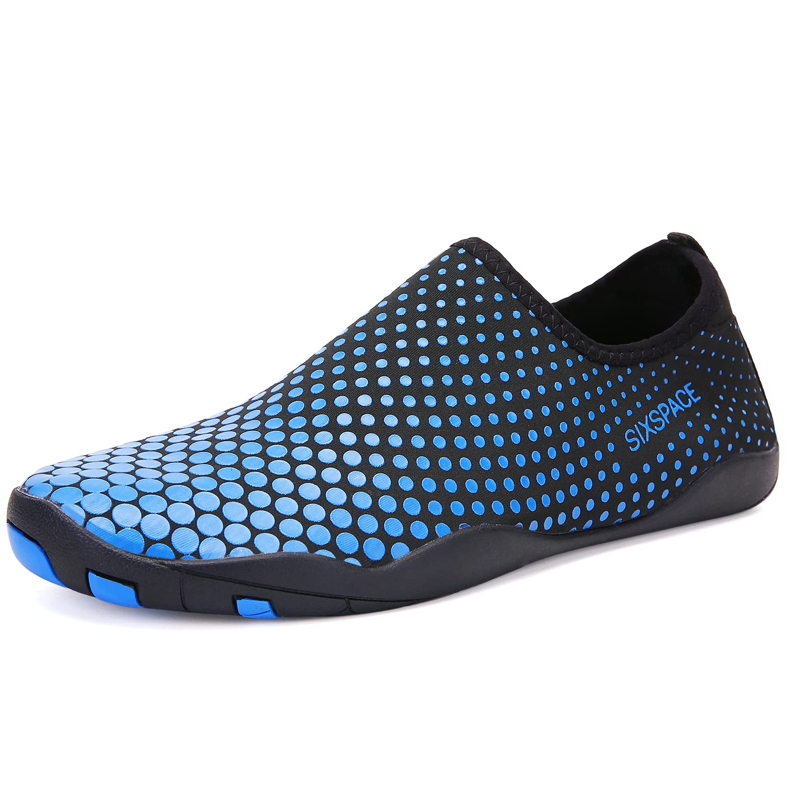 Sixspace Badeschuhe Damen Herren Wasserschuhe Schwimmschuhe Männer Frauen Strandschuhe Aquaschuhe Barfußschuhe für Strand,Pool,Meer,Wassersport,Tauchen,Surfen,Aqua Cycling(Dunkelblau,46 EU)