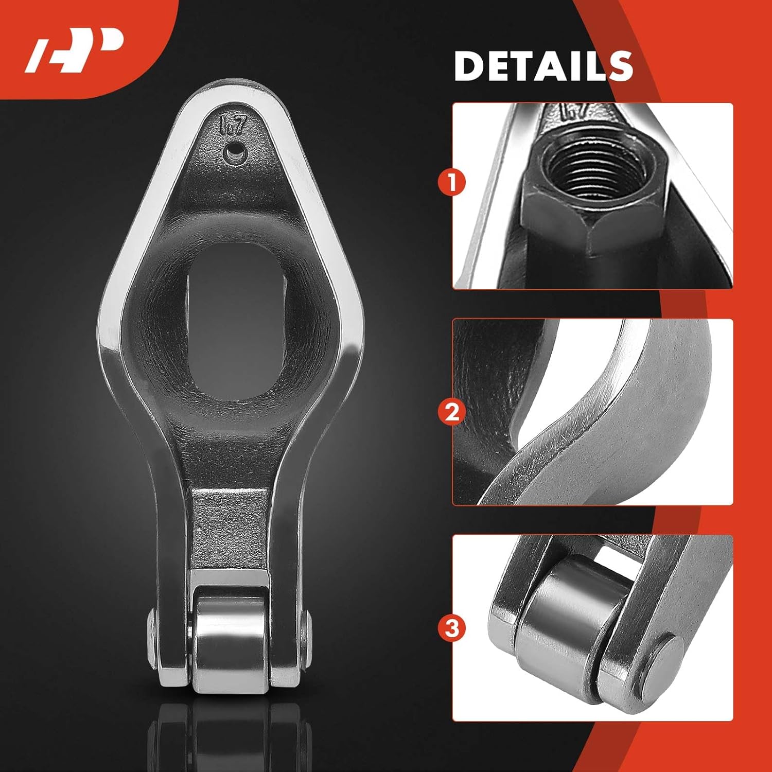 A-Premium 16Pcs Chromoly Steel Engine Roller Tip Rocker Arms Compatible with Chevy BBC(Big Block) 454, 1.7 Ratio, 7/16" Studs