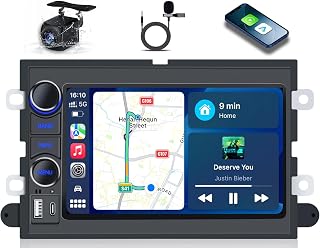 8Core Car Radio for Ford F150 Radio 2004-2008: 7'' HD Touchscreen Stereo with Wireless Carplay Android Auto 5G WiFi Bluetooth GPS FM SWC RDS Backup Camera