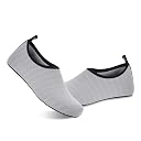Womens and Mens Kids Water Shoes Barefoot Quick-Dry Aqua Socks for Beach Swim Surf Yoga Exercise (Light Gray, XXL) gallery image