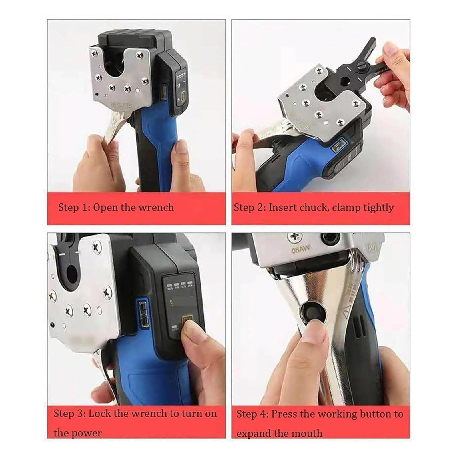 Kit de Abocardador Electrico con 5 Abrazaderas para Tubos de Cobre y Aluminio, Herramienta de Abocardado Excentrico 45 Grados para HVAC y Refrigeracion, hasta 0.75 Pulgadas