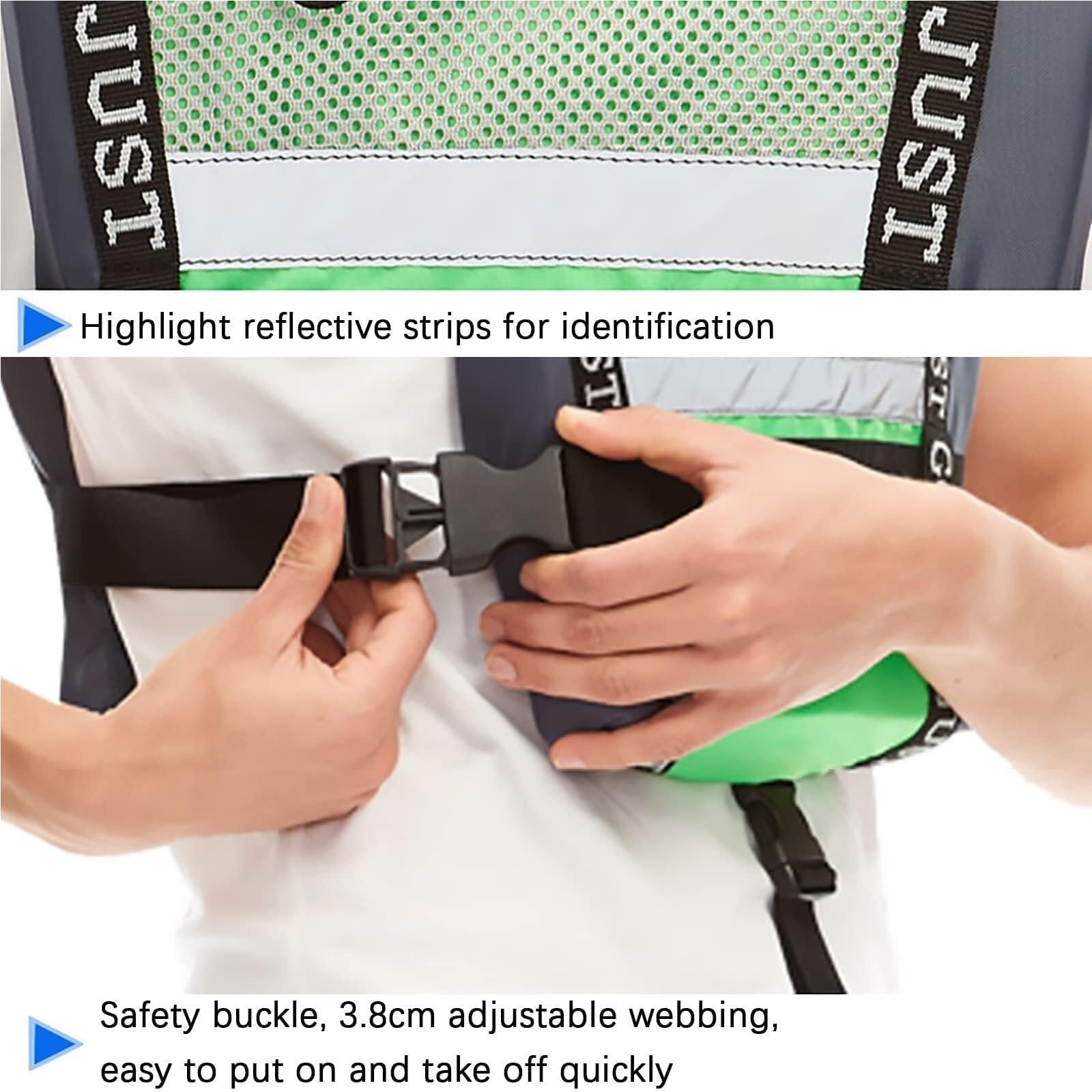 Kayak Vest für Erwachsene mit Beinschlaufen und Pfeife, Kayak Vest für Kajakfahren, Surfen und Bootfahren für Männer und Frauen bis 104 kg