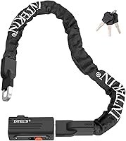 INTEKIN Heavy Duty Bike Chain Lock 3FT/4FT/5FT 8mm Thick Anti-Theft Bicycle Chain with 3 Keys for Bike Motorcycle