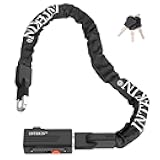 Bike Chain Lock 3FT/4FT/5FT Heavy Duty Bike Lock Anti-Theft Bicycle Chain Lock 8mm/10mm Thicker Bicycle Lock Chain Bike Lock with 3 Keys for Bike, Motorcycle