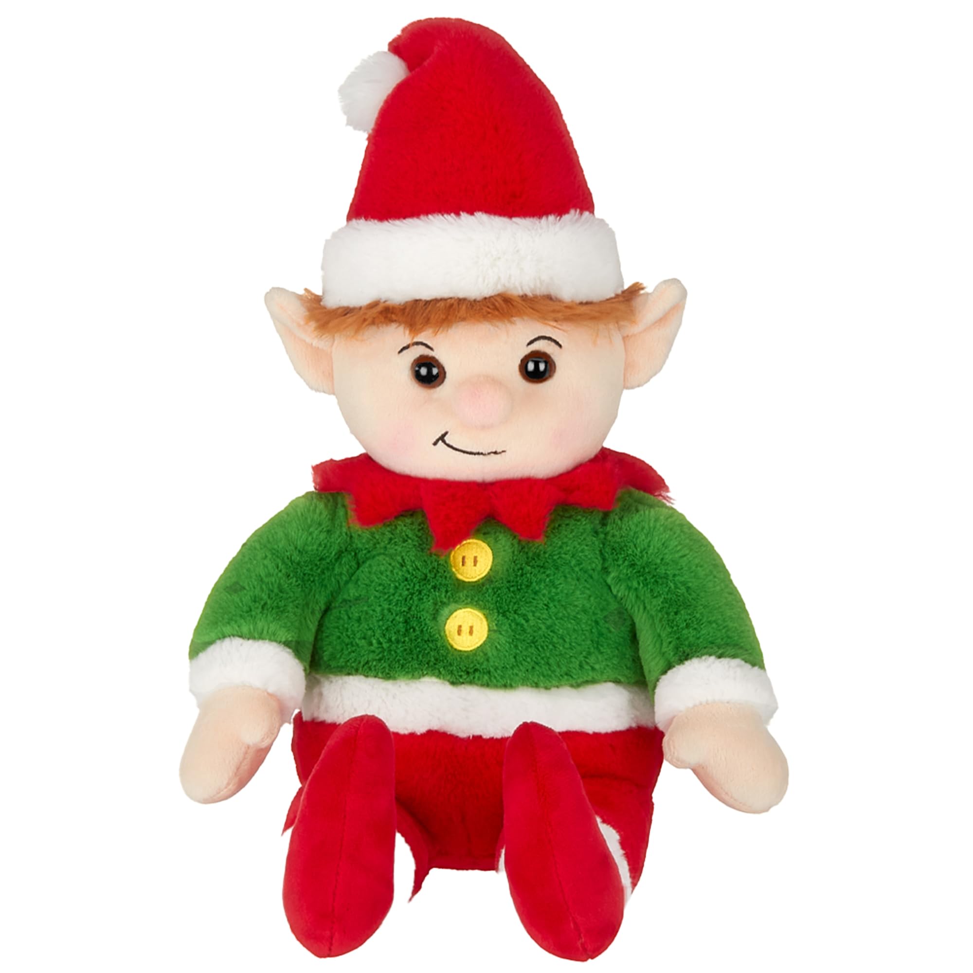 Bearington Elfie Christmas Plush, 15.63" Elf Stuffed Animal