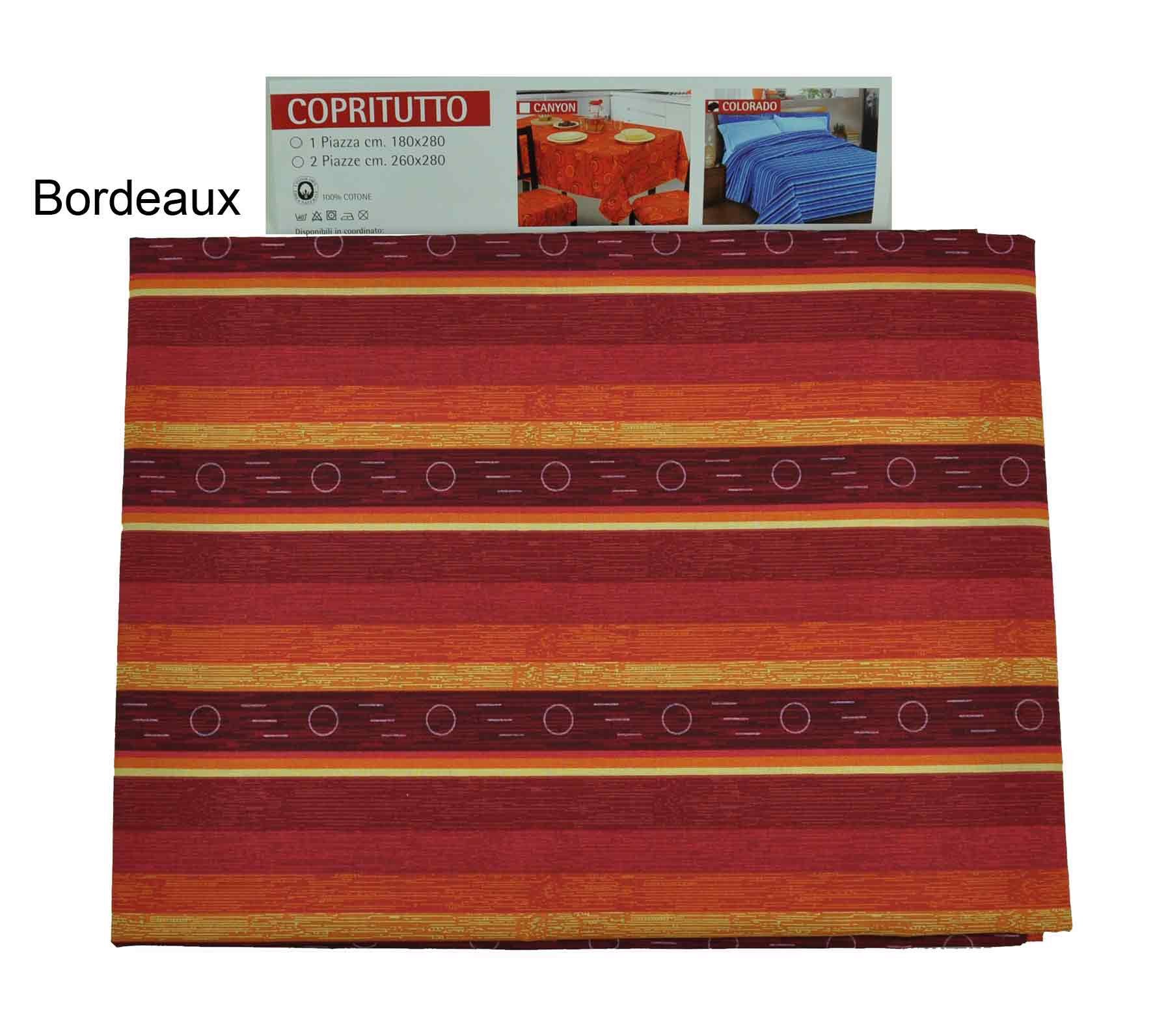 Casatessile Colorado Telo arredo copritutto cm 180x280 Copriletto, Copridivano, Fuolar in Cotone