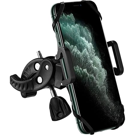 Amazon Co Jp Yunlejp スマホホルダー バイク クリップ式 ホルダー マウントキット シリコンバンド 自転車ホルダー 携帯ホルダー Gpsナビ 360度回転 四隅を固定 二重保護 脱落防止 多機種対応 車 バイク