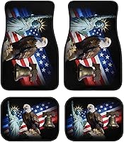 Vista 15 de Yewattles - Set de 4 alfombrillas para auto con estampado de rosa roja, delanteras y traseras, antideslizantes, ajuste universal para sedán