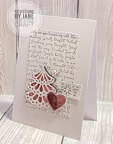 Vista 23 de Alinacutle Plantillas de marco de anidación de corazón, 6 troqueles de metal, plantillas de tarjetas hechas a mano, troquelados de papel para Marcos