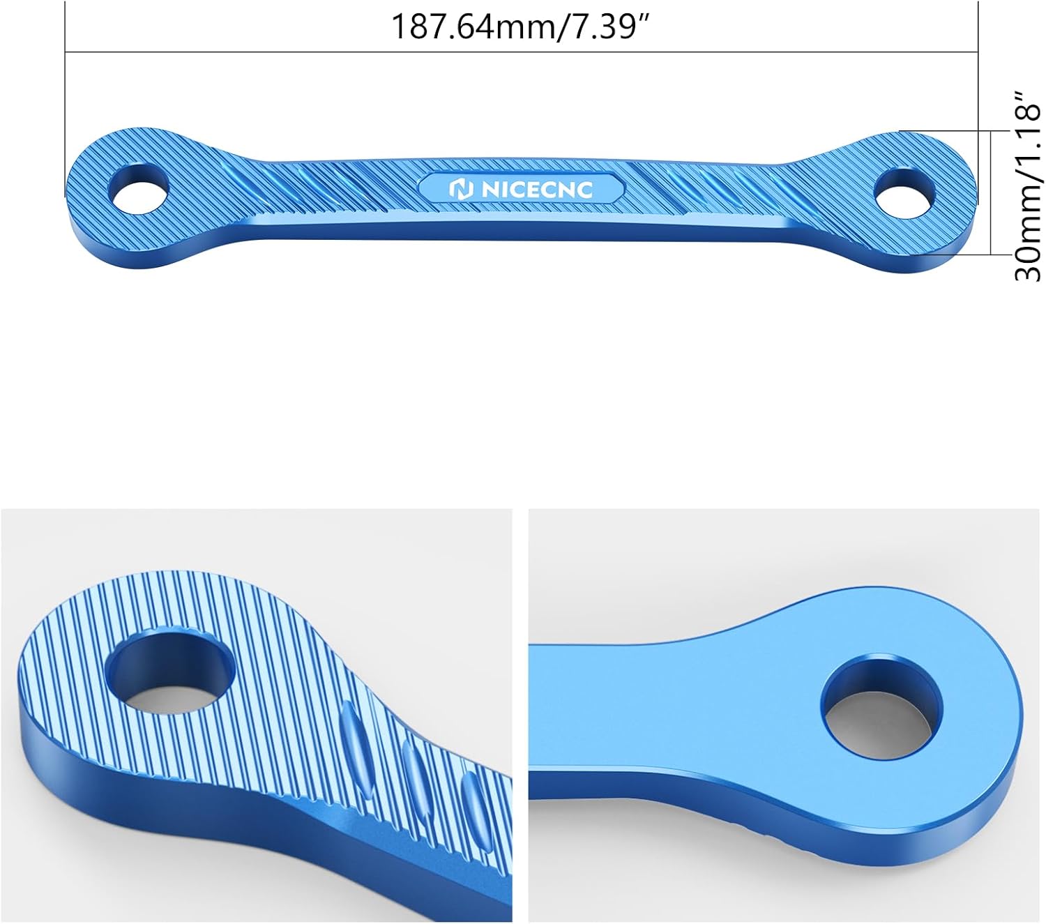 NICECNC Motorcycle 1.5IN/38MM Suspension Lowering Link Lowering Linkage Compatible with Yamaha Tenere 700 /XTZ700 2019-2024, Tenere 700 Rally Edition 2020-2024, Lowering Drop Links, Blue