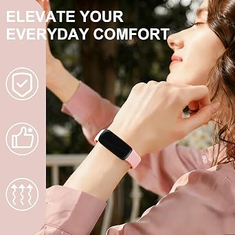 4 Pack Straps Compatible with Fitbit Inspire 3 for Women Girls & Kids, Adjustable Soft Silicone Replacement Strap Watchband Accessories