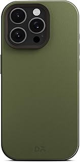 DailyObjects Leatherite Case for iPhone 15 Pro Compatible with Mag-Safe Wireless Charging Green-Olive Hybrid Magnetic Back Cover
