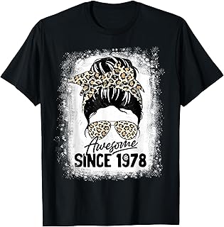 44 Years Old Awesome Since 1978 Leopard 44th Birthday T-Shirt