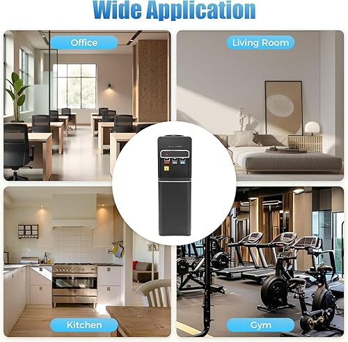 Miniatura 7 de Dispensador de agua de carga inferior, dispensador de agua fría y fría para botellas de 3 o 5 galones, dispensador de agua de encimera de 550 W para