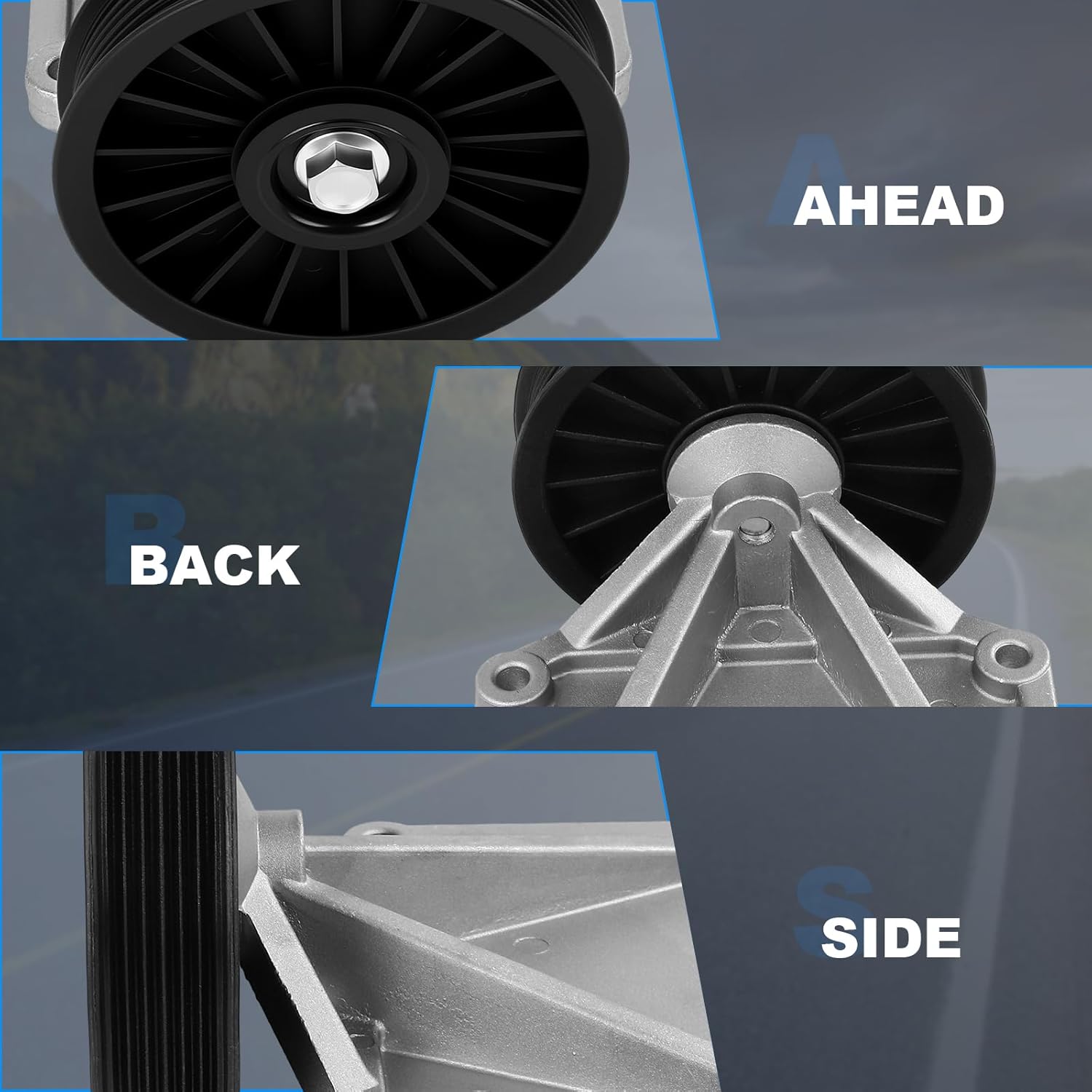 ECCPP A/C Compressor Bypass Pulley 34237 Durable Replacement for Smooth AC Performance Fits 1996-2002 for Dodge Dakota