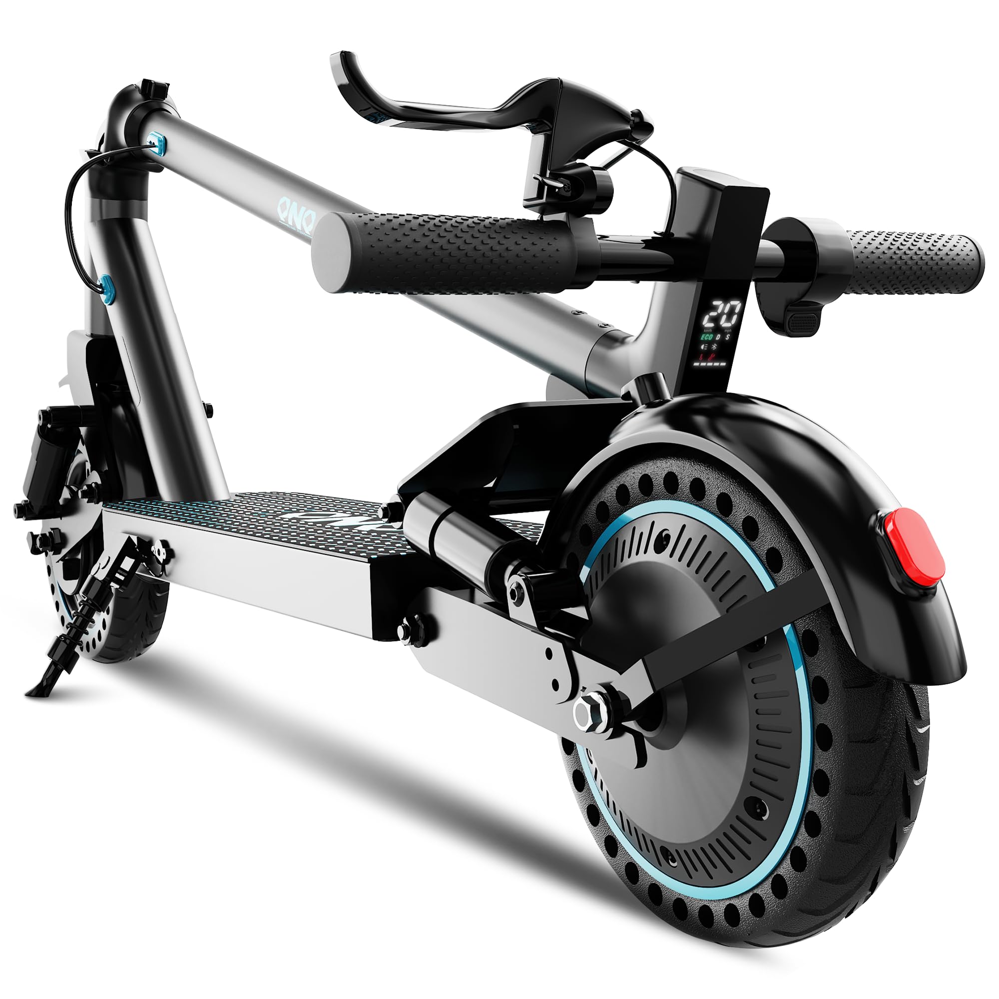 QnQ Trottinette Électrique Adulte Tout Terrain Puissante Moteur 800W, Batterie 10,4Ah, Autonomie 30-40KM Trotinette Electrique Ultra Légère Double Suspension Scooter Électrique Adulte