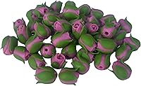 50PCS Pink Small Rose Thai Clay Beads for Jewelry Making, DIY Crafts - Handmade 8x12mm Flowers