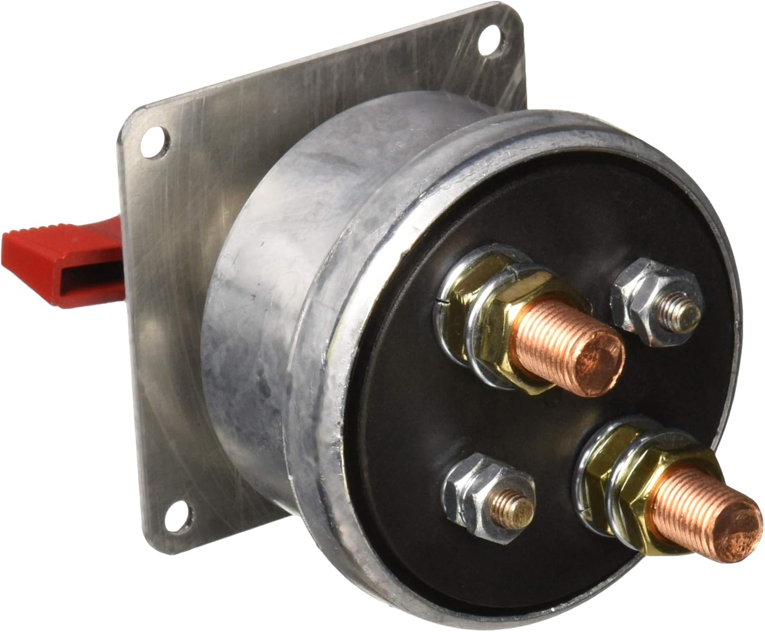 QuickCar Racing Products 55-012 Red 2-1/2" High x 2-1/2" Wide Handle Battery Master Disconnect Switch with Alternator Post and Mounting Panel