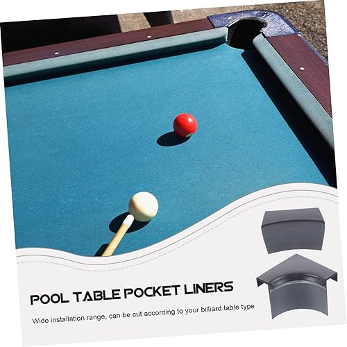 Miniatura 6 de 2 juegos de bolsillos para mesa de billar, forro para agujeros de mesa de billar, forros de esquina de repuesto para mesa de billar, forros de