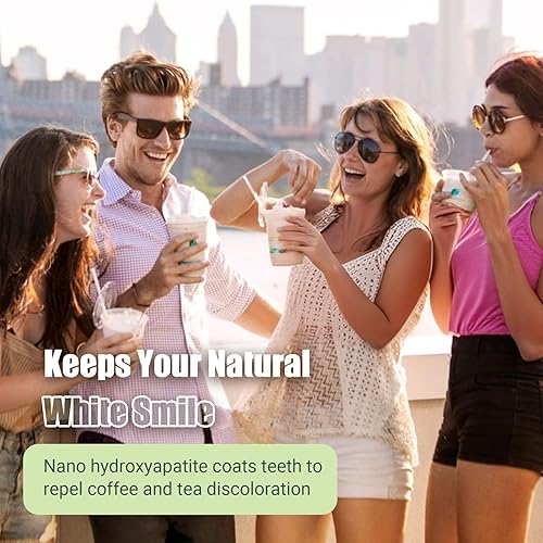 Miniatura 3 de Pasta de dientes 10% nanohidroxiapatita, sin SLS y flúor, pasta de dientes remineralizante para dientes sensibles, blanqueamiento, antiplaca,